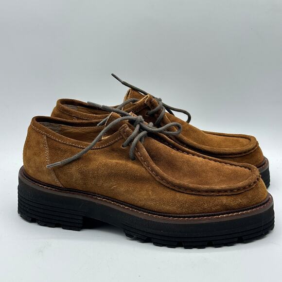 ATELIERS Italy Boyd Wallabee Shoes Suede Brown Sz 39/US 9 $248 - Picture 3 of 9